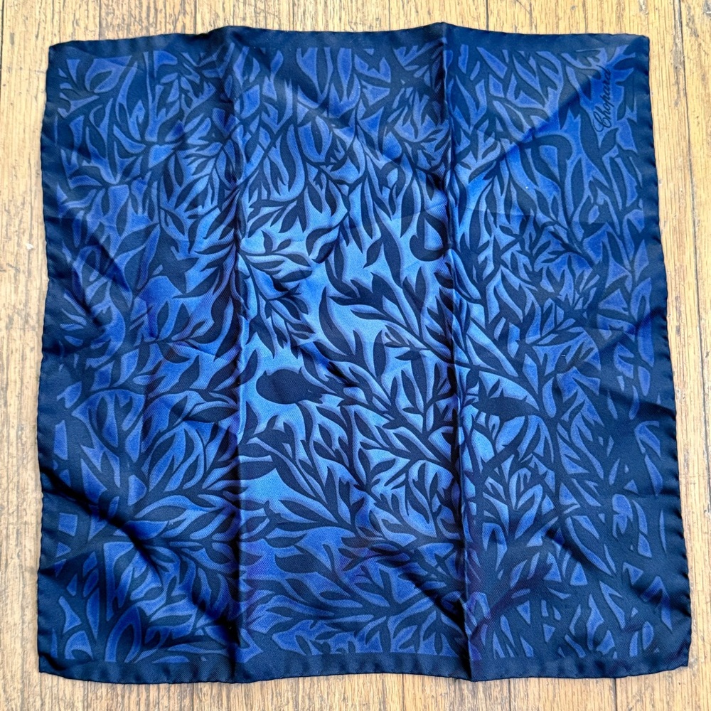 Chopard Blue Silk Pocket Square - image 1